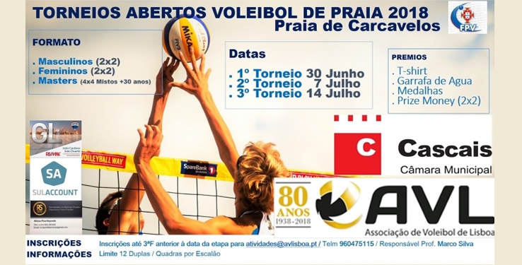 Torneios Abertos Voleibol Praia AVL/Cascais 2018