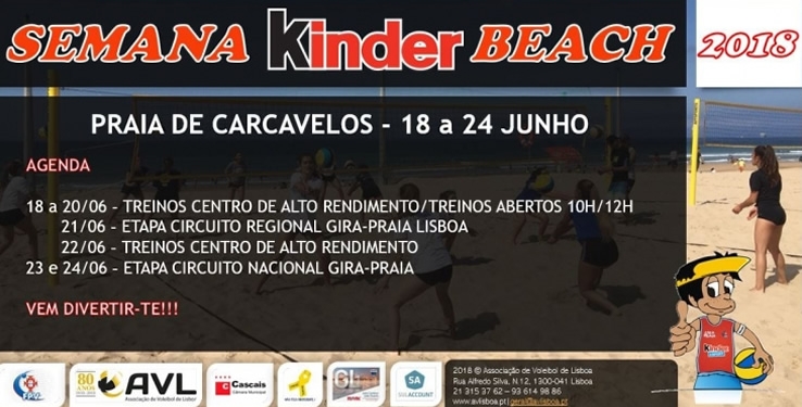 Semana atividades Kinder Beach em Carcavelos 18 a 22 Junho