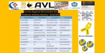 3º Torneio Minivoleibol Circuito Regional AVL &quot;Professor António Martins&quot; 2018/2019