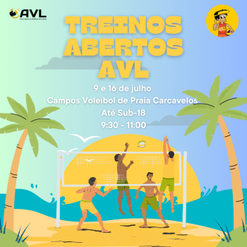 Treinos abertos de voleibol de praia AVL
