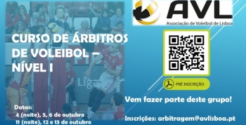 PRÉ-INSCRIÇÕES CURSO DE ARBITRAGEM - NÍVEL I