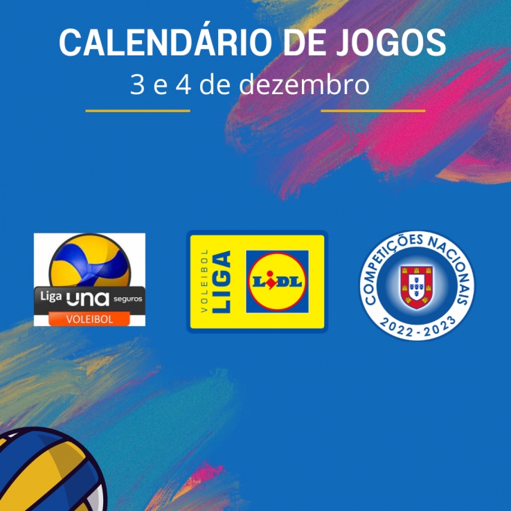 CALENDÁRIO DA SEMANA 3 E 4 DE DEZEMBRO