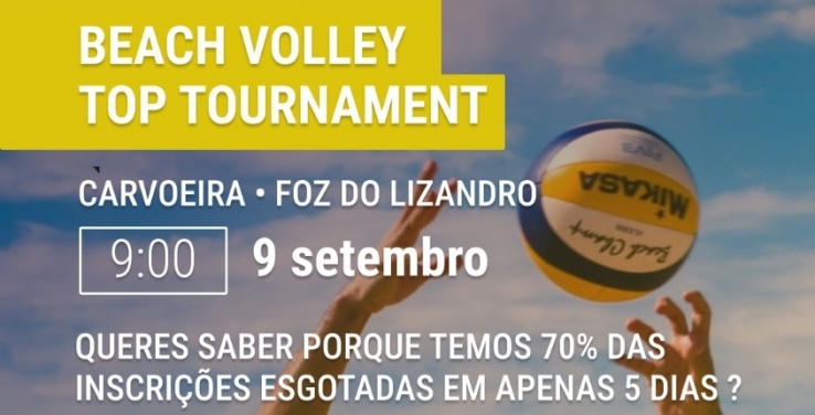 Equipas inscritas para o Beach Volley Top Tournament