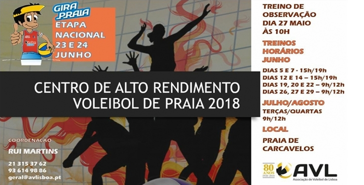 Início Centro Treino Voleibol Praia AVL