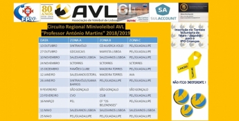Circuito Regional Minivoleibol AVL &quot;Professor António Martins&quot; 2018/2019