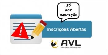 Inscrições só por Marcação