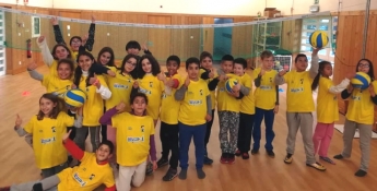 Acção promoção projecto Gira-Volei na Escola EB 1 São João Brito